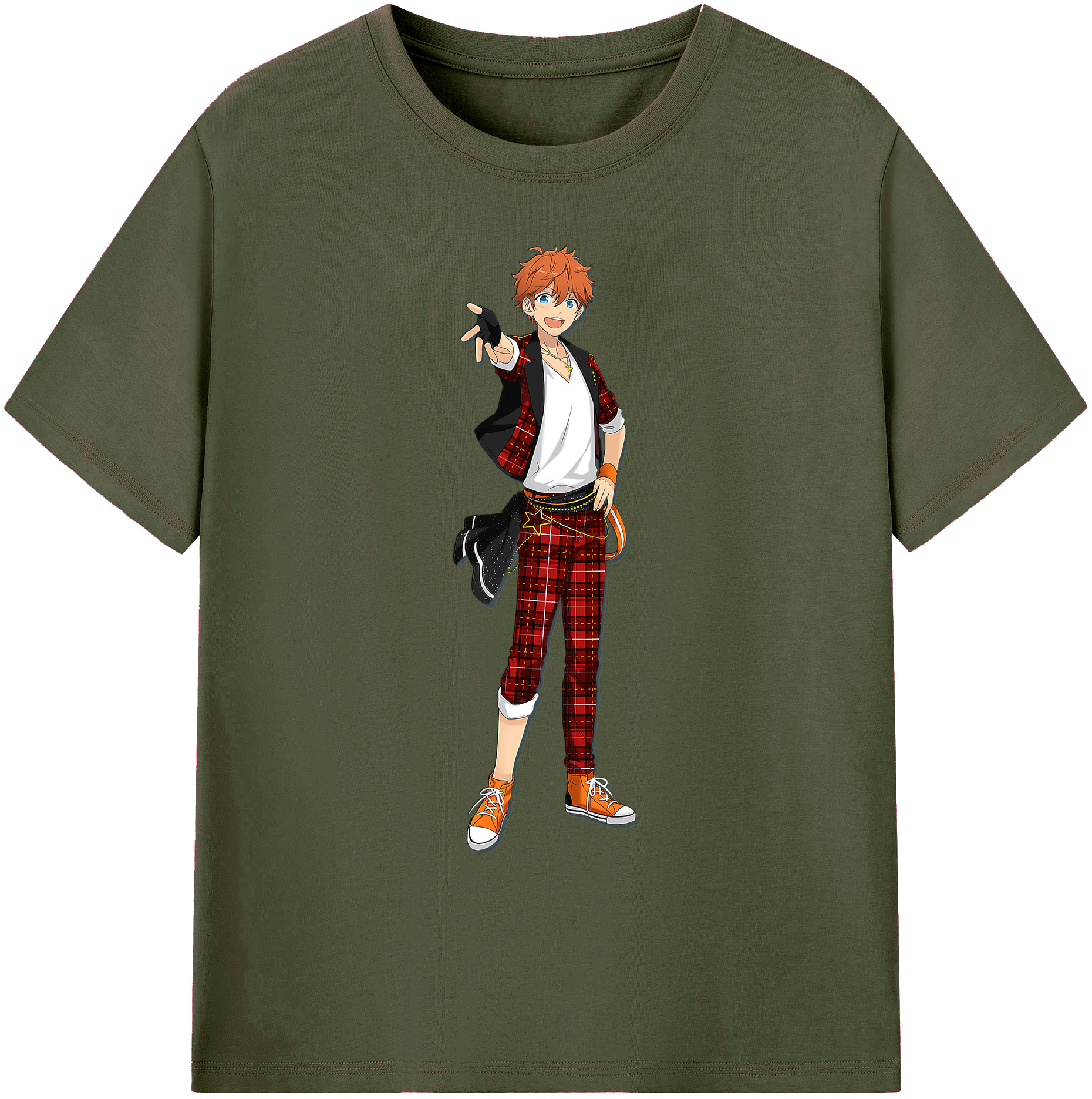 （画像用） あんさんぶるスターズ! Ensemble Stars 綿100％ メンズ半袖Tシャツ｜肌触りやわらか＆通気性
